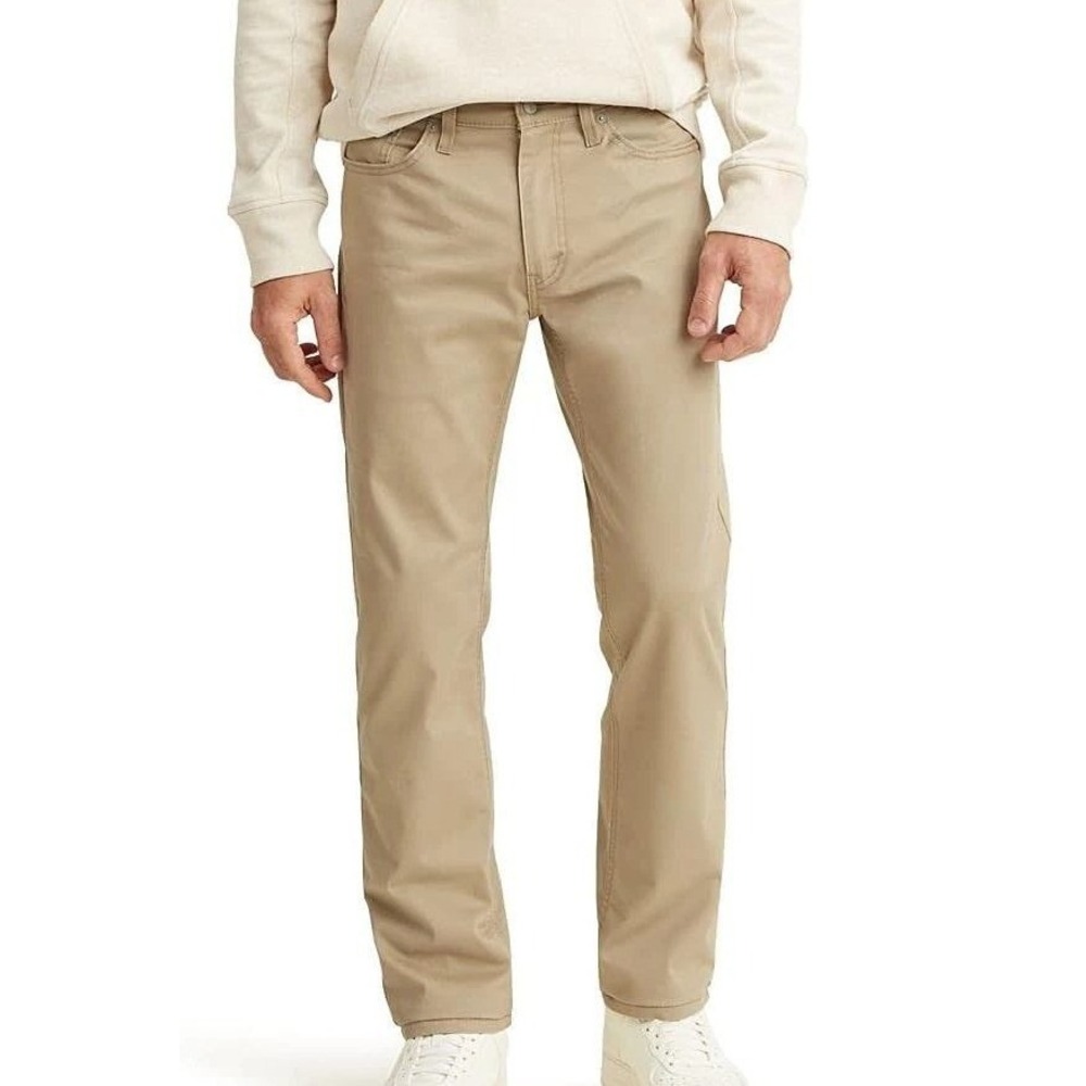 NWOT Levi's 514 Straight Fit Pants Men's 34x32 Tan Cotton Stretch Casual Chino